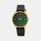 Dress Women Quartz Green Dial Analog Leather Watch SWR080P1