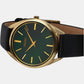 Dress Women Quartz Green Dial Analog Leather Watch SWR080P1