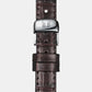 Women Automatic Silver Dial Analog Leather Watch T0062071603800