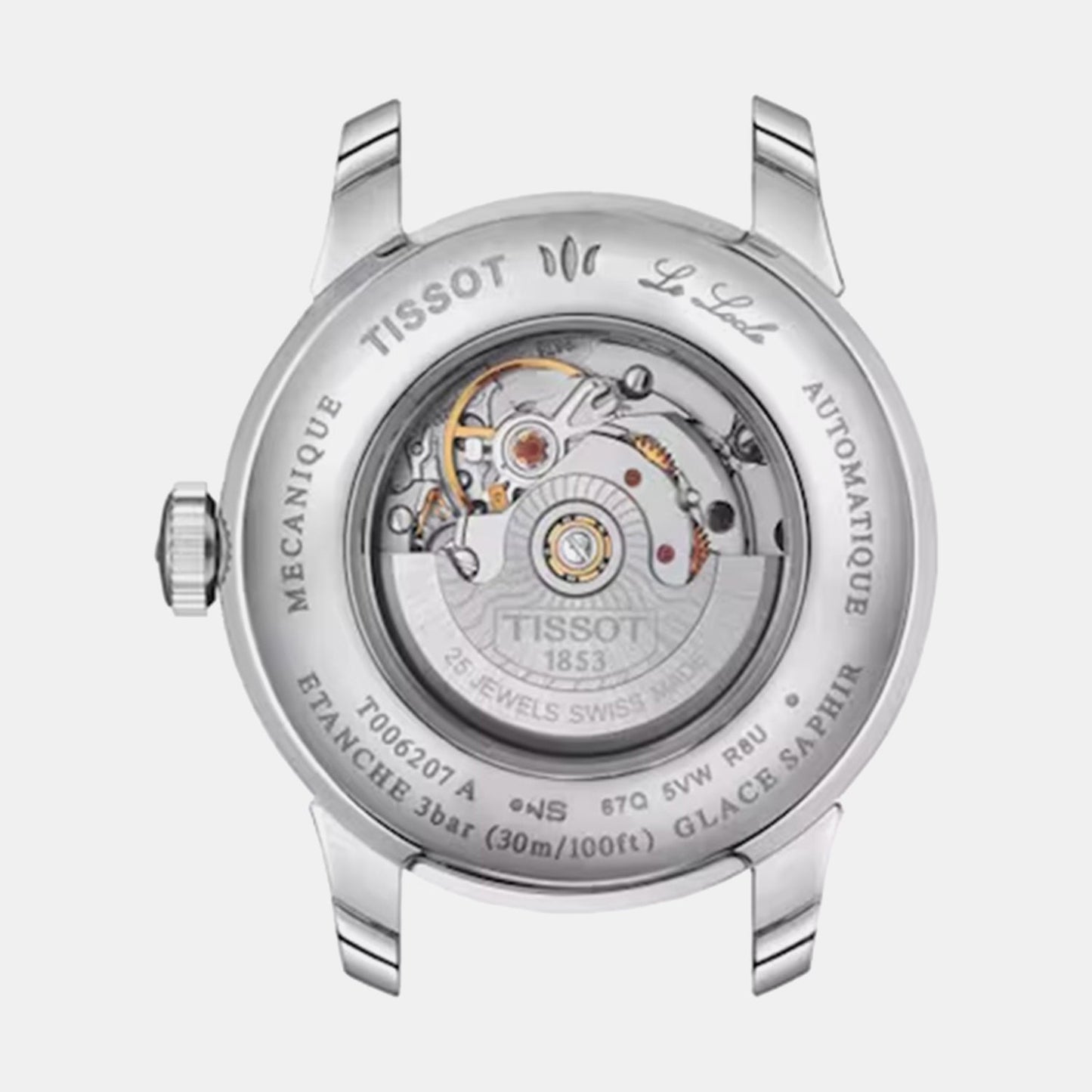 Women Automatic Silver Dial Analog Leather Watch T0062071603800