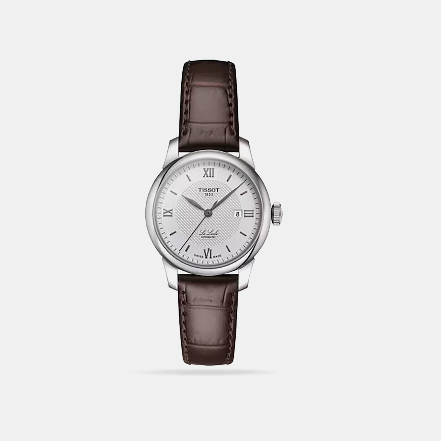 Women Automatic Silver Dial Analog Leather Watch T0062071603800