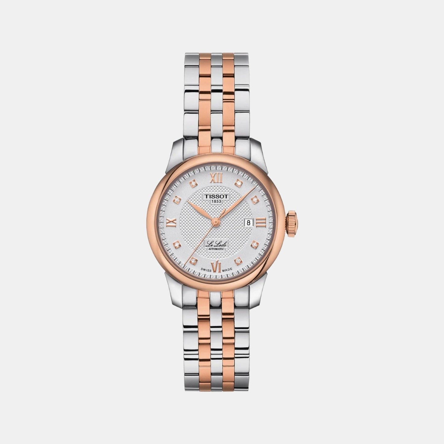 Le Locle Women Automatic Silver Dial Analog Stainless Steel Watch T0062072203600