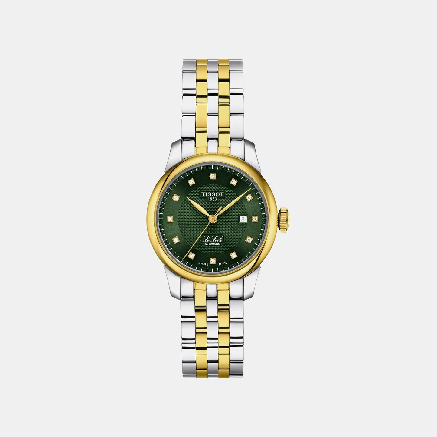 Le Locle Women Automatic Green Dial Analog Stainless Steel Watch T0062072209601