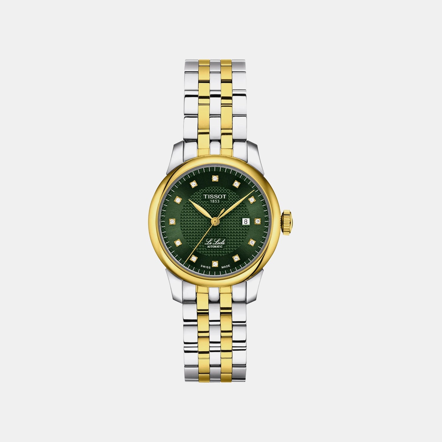 Le Locle Women Automatic Green Dial Analog Stainless Steel Watch T0062072209601