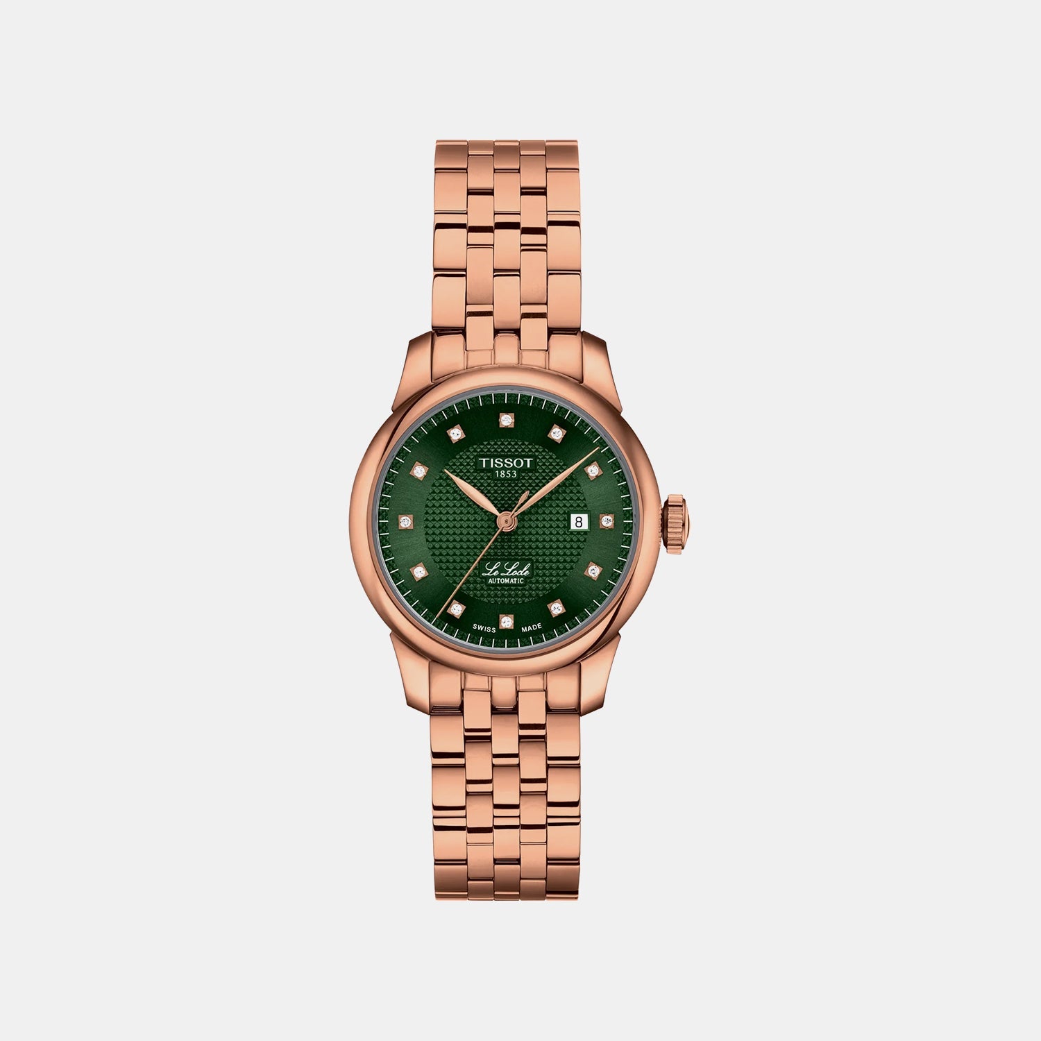 Le Locle Women Automatic Green Dial Analog Stainless Steel Watch T0062073309600