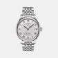 Le Locle Men Automatic Silver Dial Analog Stainless Steel Watch T0064071103300