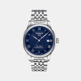 Le Locle Men Automatic Blue Dial Analog Stainless Steel Watch T0064071104300