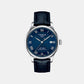 Le Locle Men Automatic Blue Dial Analog Leather Watch T0064071604300