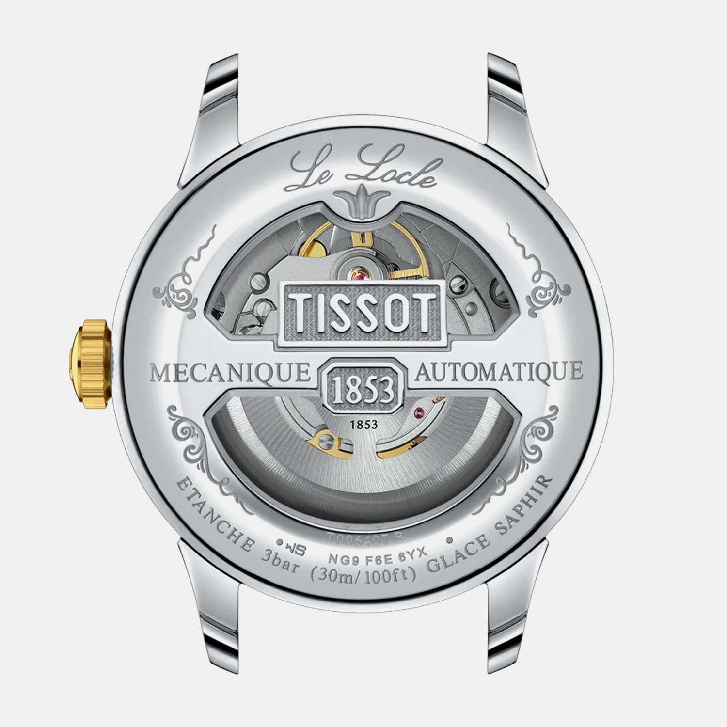 Classic Traditional Men Automatic Silver Dial Analog Stainless Steel Watch T0064072203301