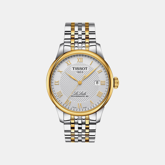 Classic Traditional Men Automatic Silver Dial Analog Stainless Steel Watch T0064072203301
