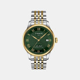 Le Locle Automatic Men Quartz Green Dial Analog Stainless Steel Watch T0064072209300