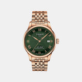 Le Locle Men Automatic Green Dial Analog Stainless Steel Watch T0064073309300