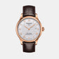 Le Locle Men Automatic Silver Dial Analog Leather Watch T0064073603300