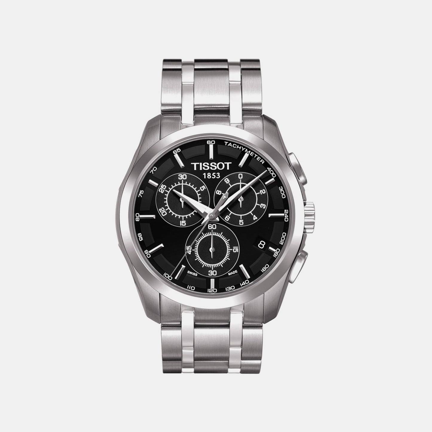 Couturier Men Quartz Black Dial Chronograph Stainless Steel Watch T0356171105100