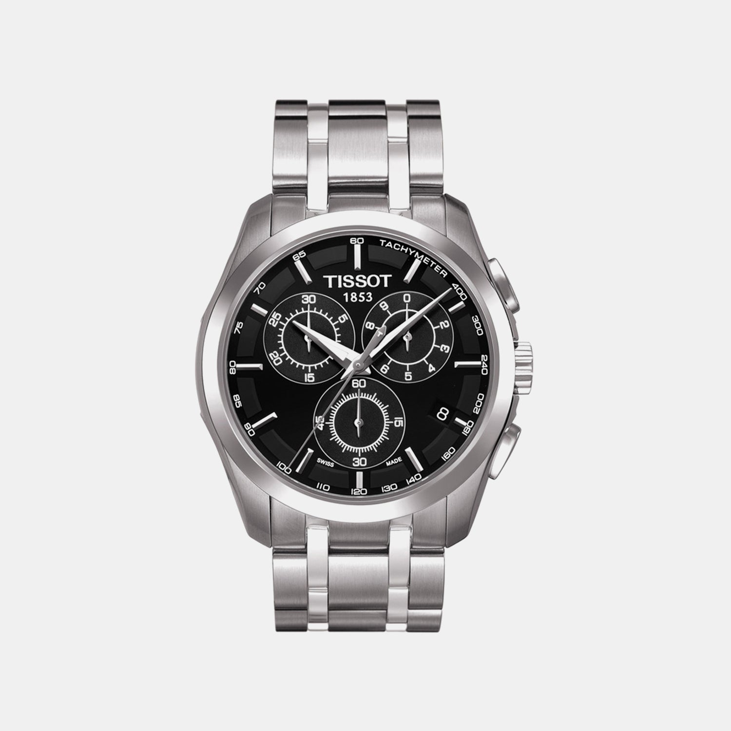 Couturier Men Quartz Black Dial Chronograph Stainless Steel Watch T0356171105100