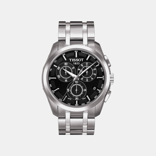 Couturier Men Quartz Black Dial Chronograph Stainless Steel Watch T0356171105100