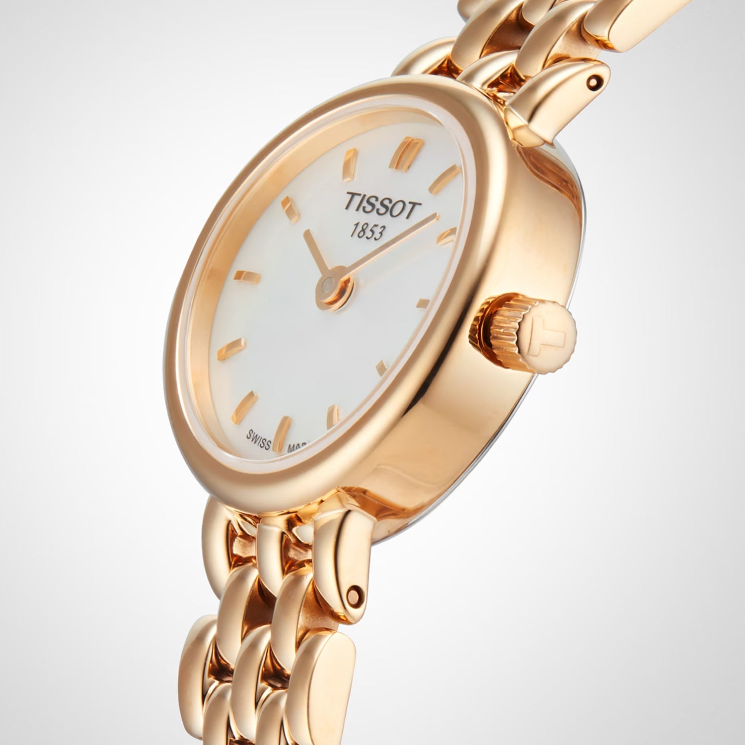 Lovely Women Quartz Mother Of Pearl Dial Analog Stainless Steel Watch T0580093311100