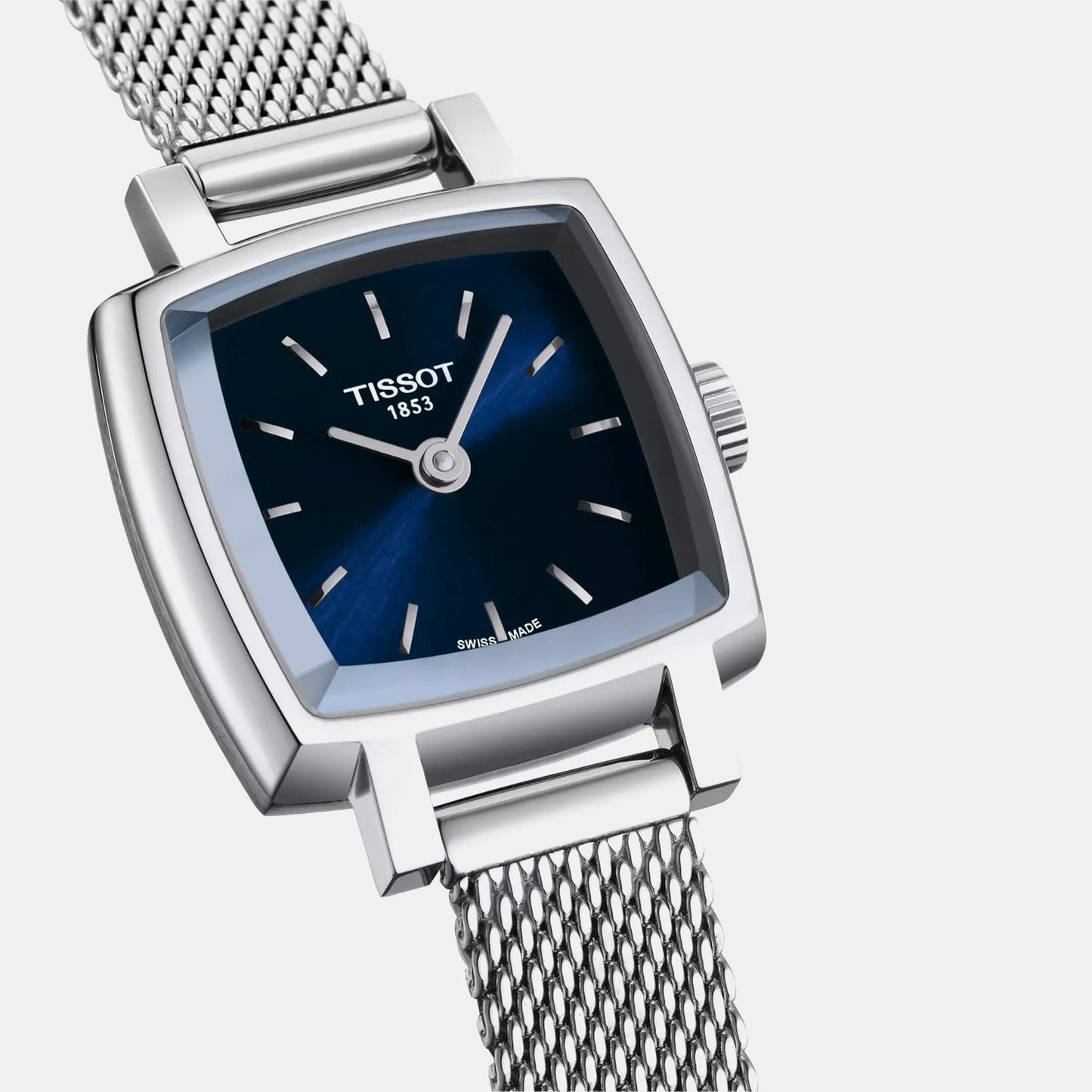 Lovely Women Quartz Blue Dial Analog Stainless Steel Watch T0581091104100
