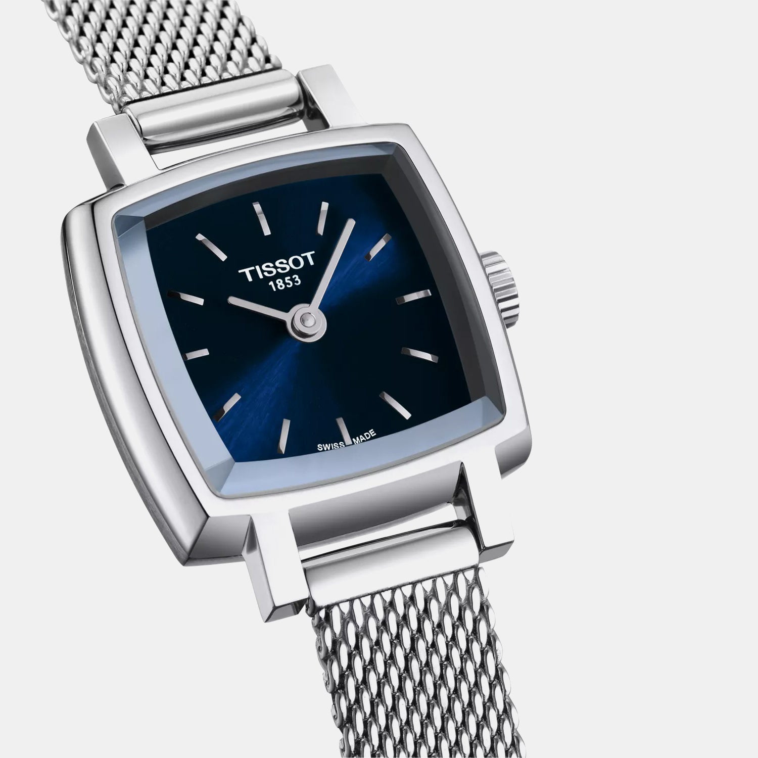 Lovely Women Quartz Blue Dial Analog Stainless Steel Watch T0581091104100