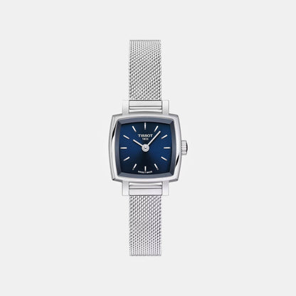 Lovely Women Quartz Blue Dial Analog Stainless Steel Watch T0581091104100