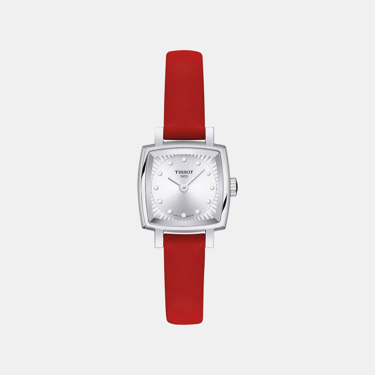 Lovely Women Quartz Silver Dial Analog Leather Watch T0581091603600