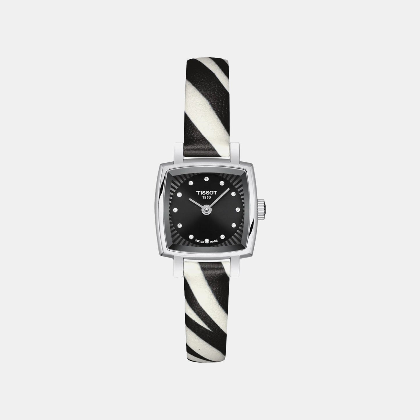 Lovely Square Women Quartz Black Dial Analog Watch T0581091705600