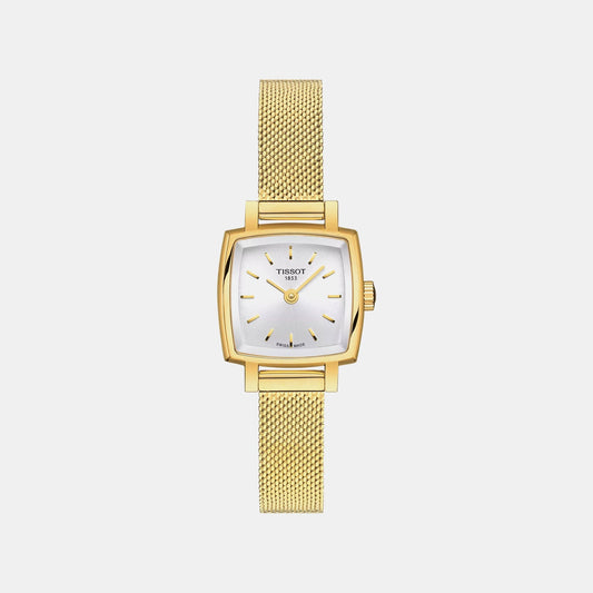 Lovely Women Quartz Silver Dial Analog Stainless Steel Watch T0581093303100