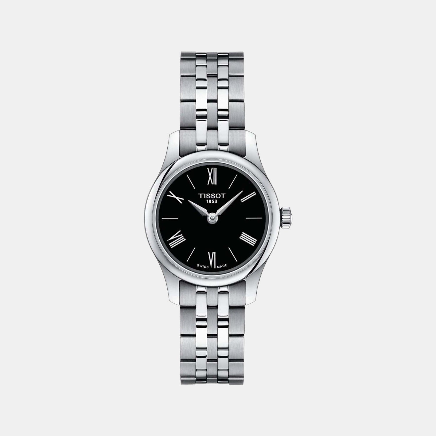 Tradition Women Quartz Black Dial Analog Stainless Steel Watch T0630091105800