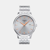 Tradition Men Quartz Silver Dial Analog Stainless Steel Watch T0636101103701