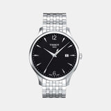 Tradition Men Quartz Black Dial Analog Stainless Steel Watch T0636101105700