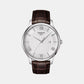 Tradition Men Quartz Silver Dial Analog Leather Watch T0636101603800