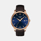 Tradition Men Quartz Blue Dial Analog Leather Watch T0636103604700