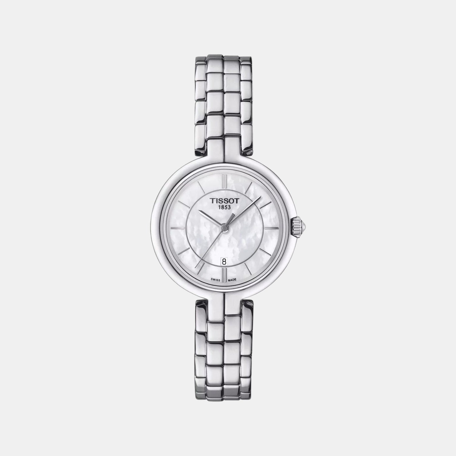 Flamingo Women Quartz Mother Of Pearl Dial Analog Stainless Steel Watch T0942101111100