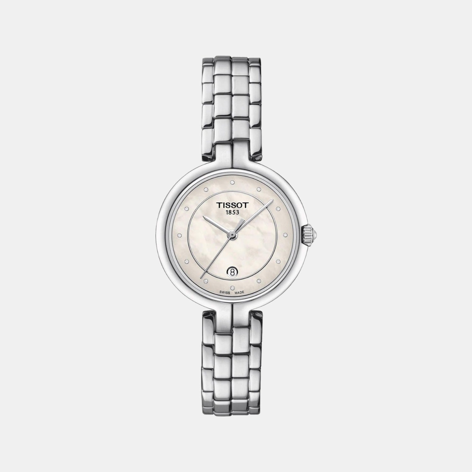 Flamingo Women Quartz Mother Of Pearl Dial Analog Stainless Steel Watch T0942101111601