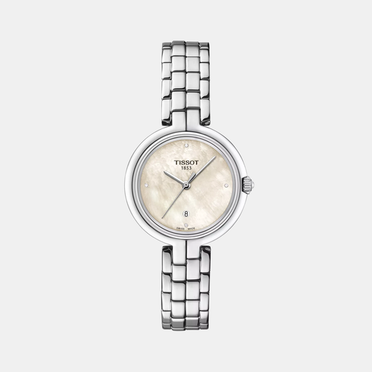 Flamingo Women Quartz Mother Of Pearl Dial Analog Stainless Steel Watch T0942101111602
