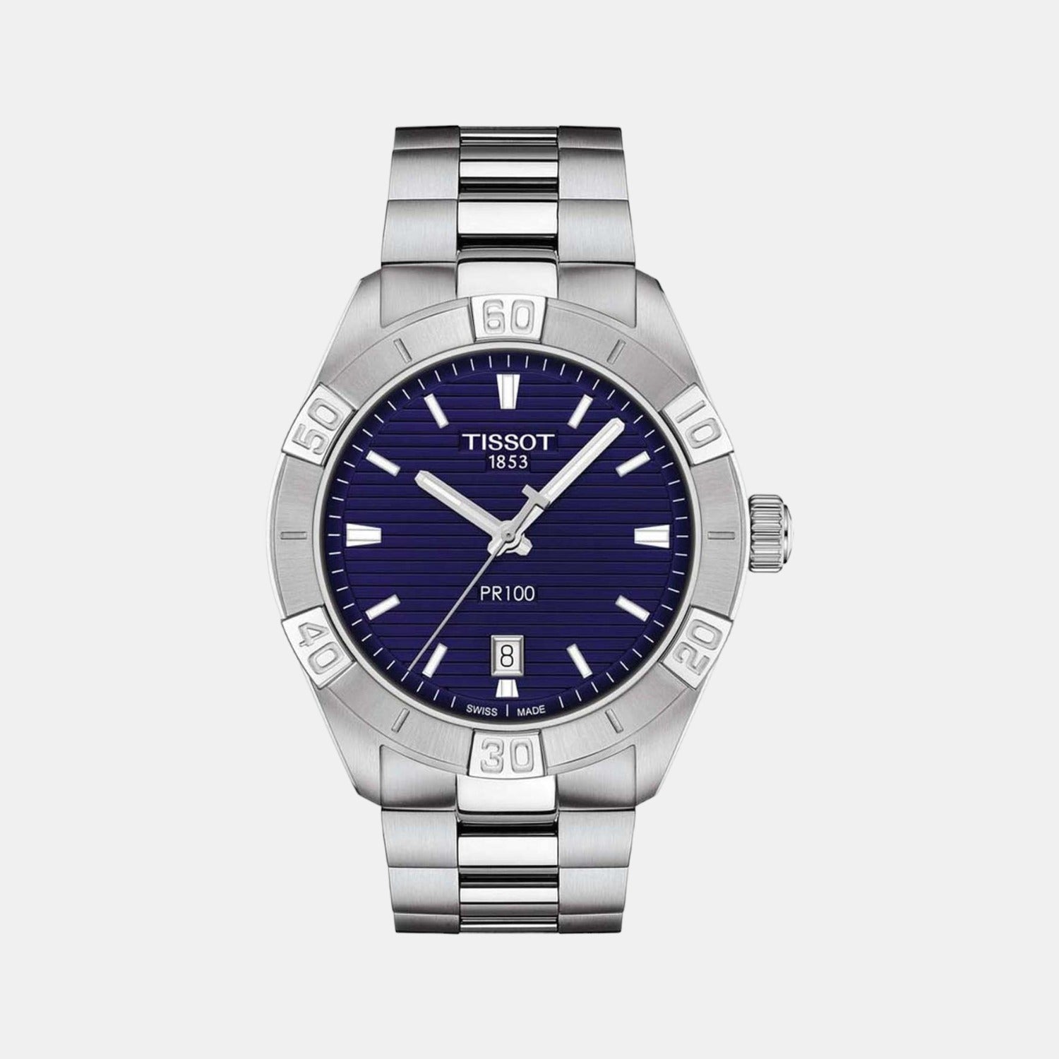PR 100 Men Quartz Blue Dial Analog Stainless Steel Watch T1016101104100
