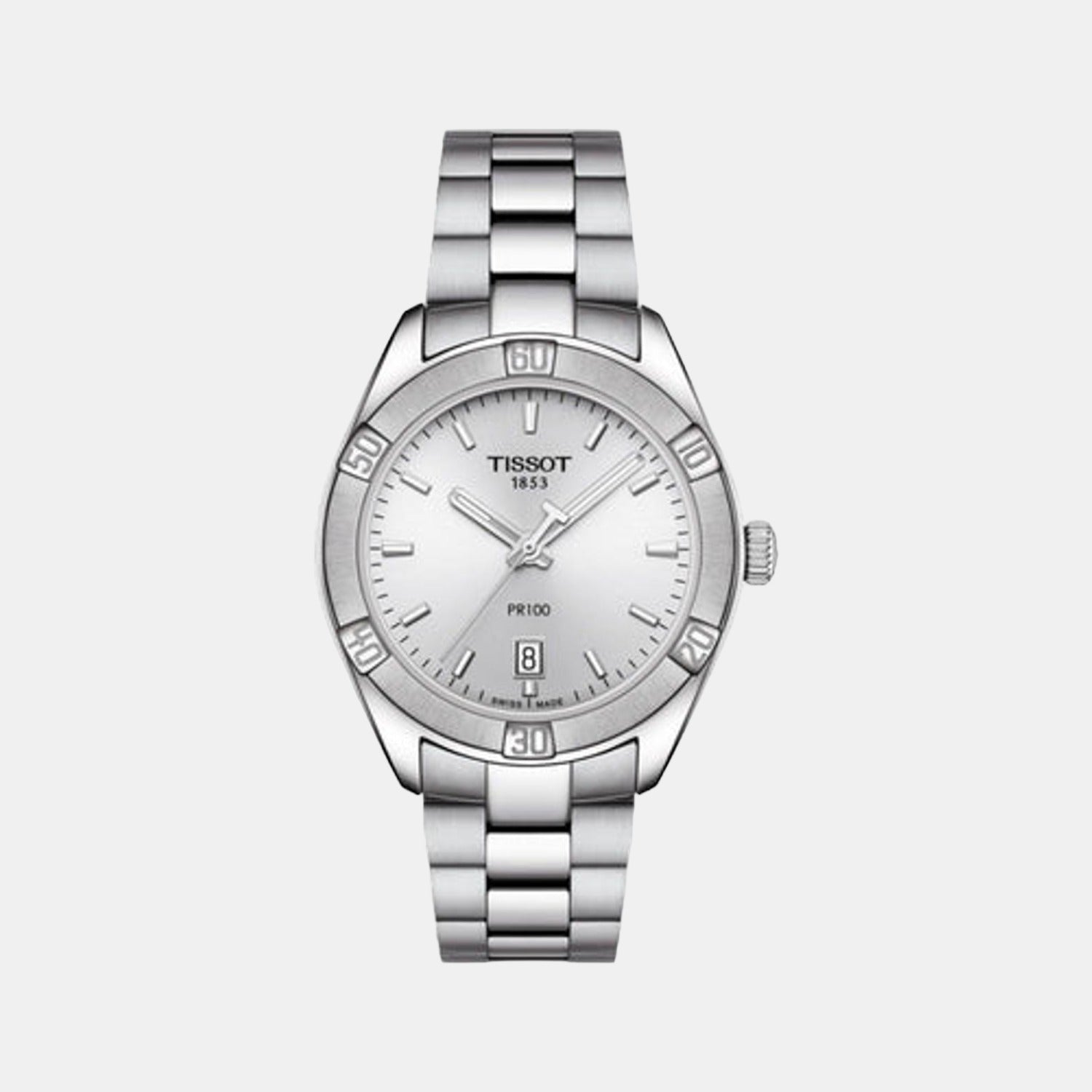 PR 100 Women Quartz Silver Dial Analog Stainless Steel Watch T1019101103100
