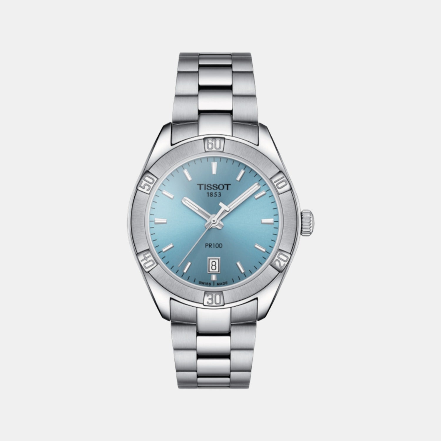 PR 100 Women Quartz Blue Dial Analog Stainless Steel Watch T1019101135100