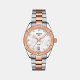 PR 100 Women Quartz Mother Of Pearl Dial Analog Stainless Steel Watch T1019102211600