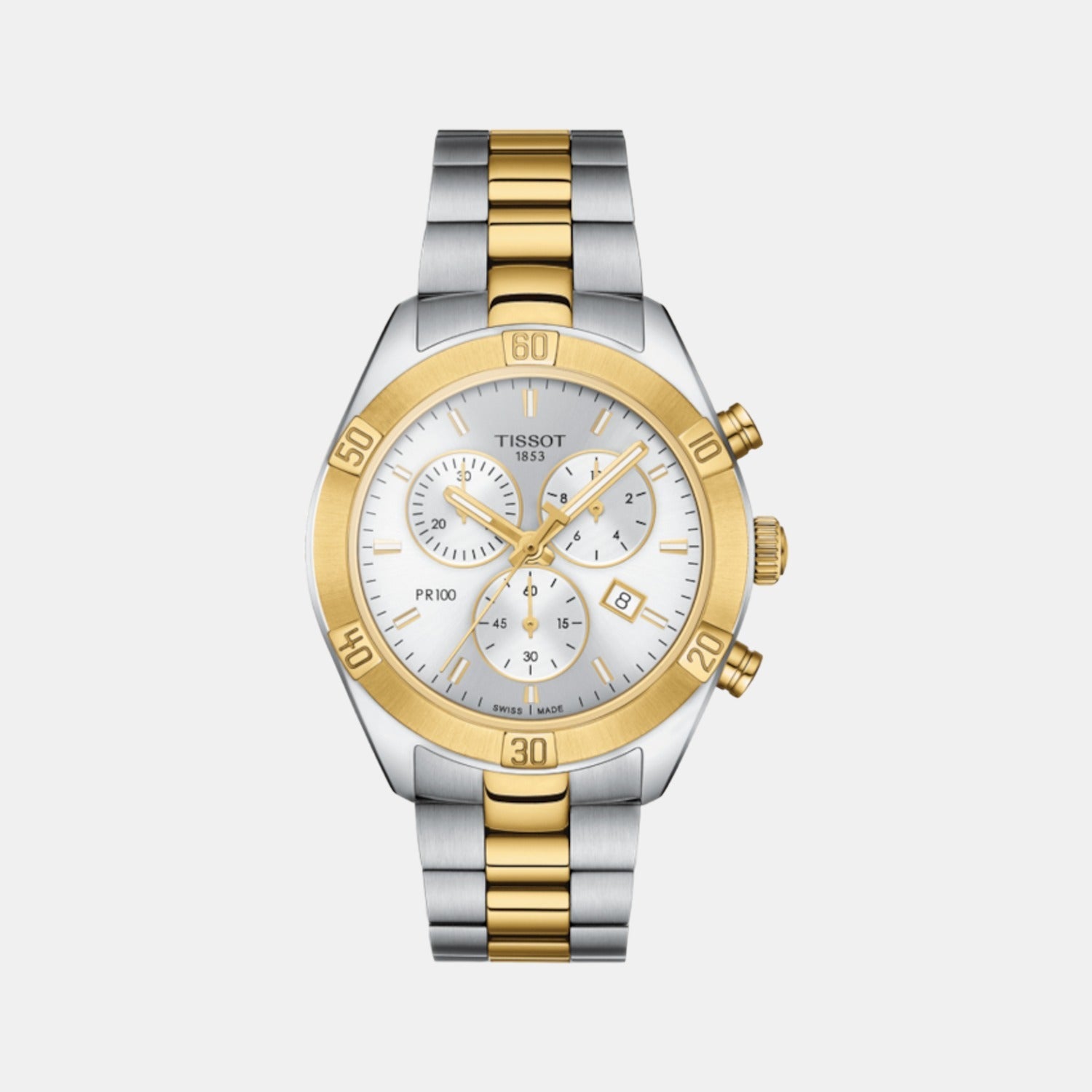 PR 100 Women Quartz Silver Dial Chronograph Stainless Steel Watch T1019172203100
