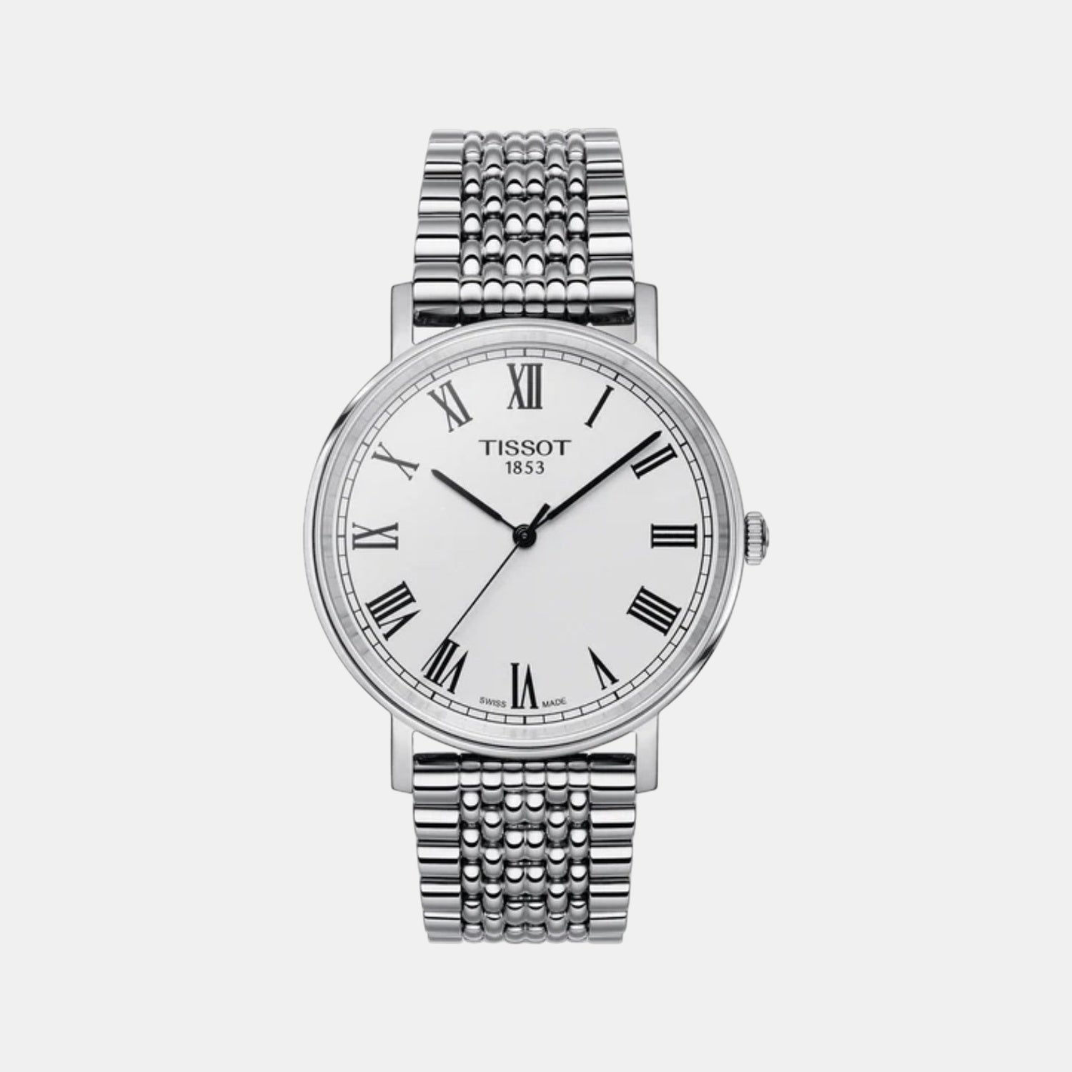 Jungfraubahn Men Quartz Silver Dial Analog Stainless Steel Watch T1094101103310