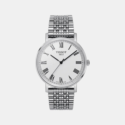 Jungfraubahn Men Quartz Silver Dial Analog Stainless Steel Watch T1094101103310