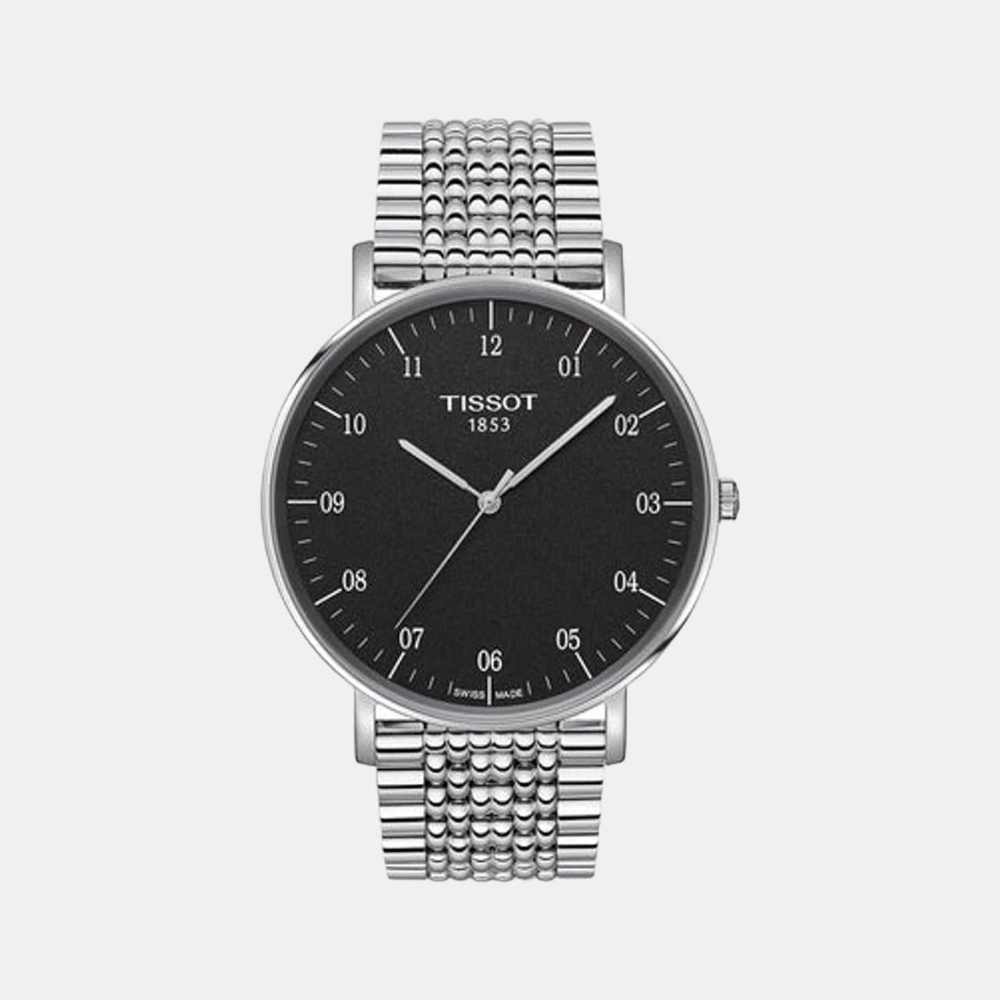 Everytime Men Quartz Black Dial Analog Stainless Steel Watch T1096101107700