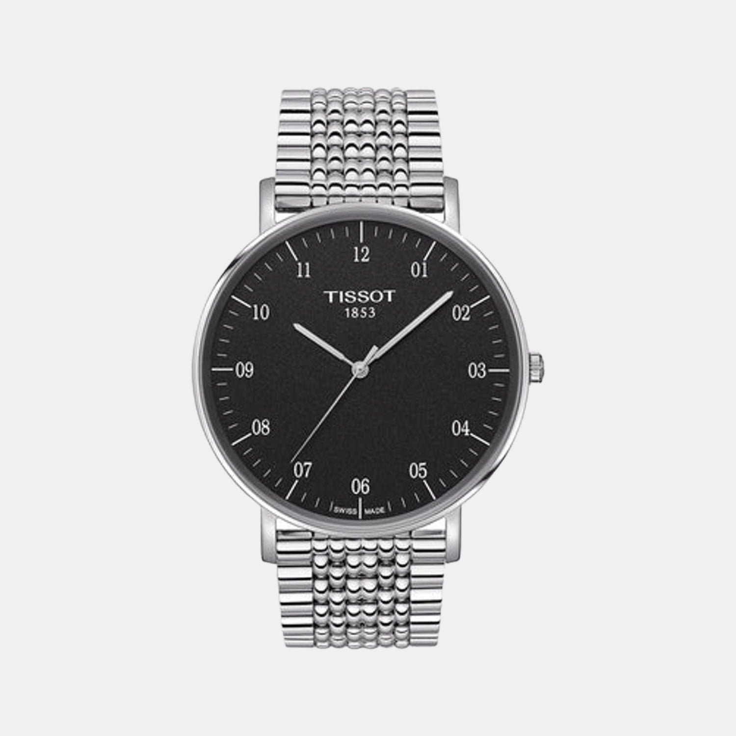 Everytime Men Quartz Black Dial Analog Stainless Steel Watch T1096101107700