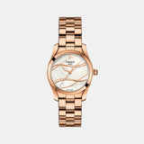 T-Wave Women Quartz White Mother Of Pearl Dial Analog Stainless Steel Watch T1122103311100