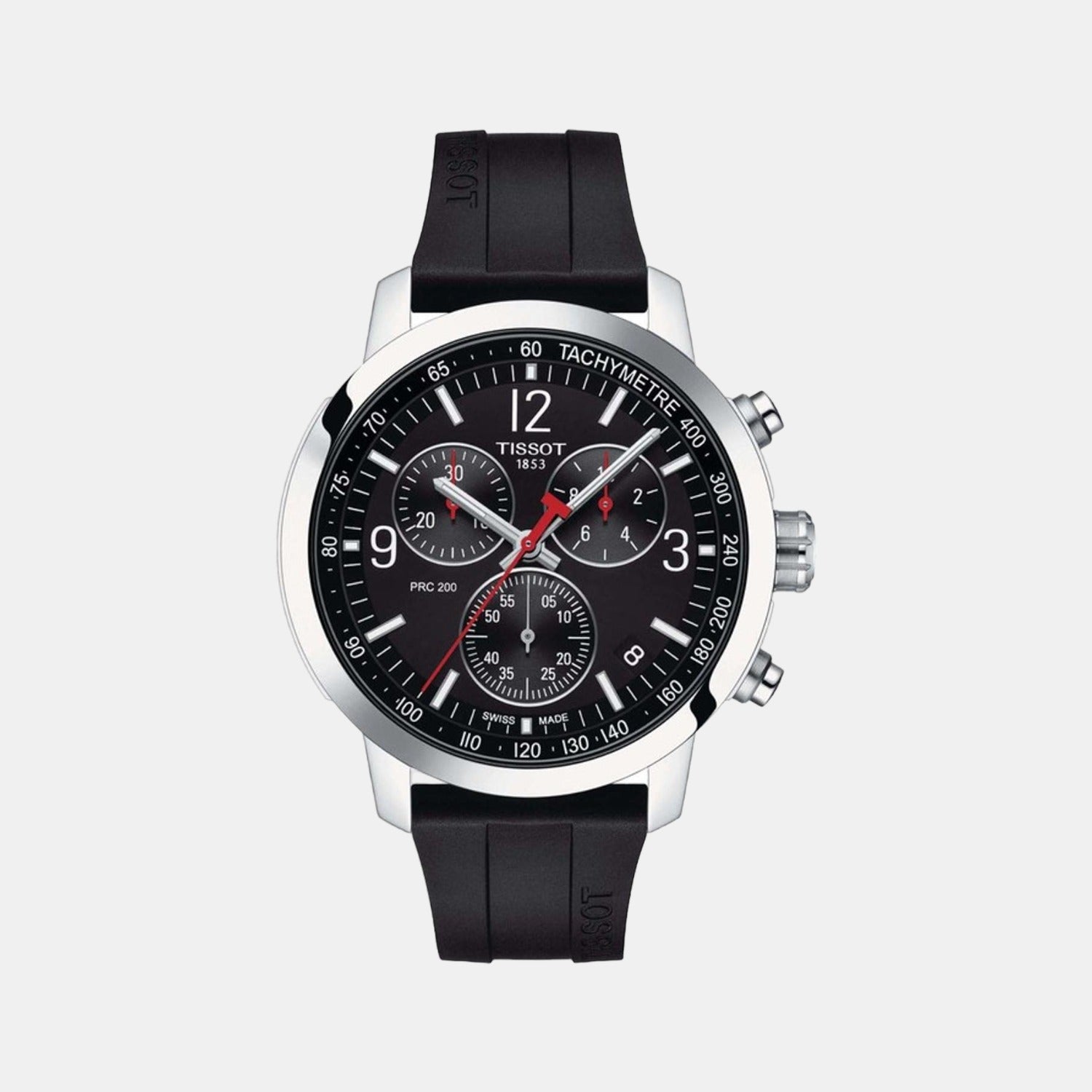 PRC 200 Men Quartz Black Dial Chronograph Silicone Watch T1144171705700