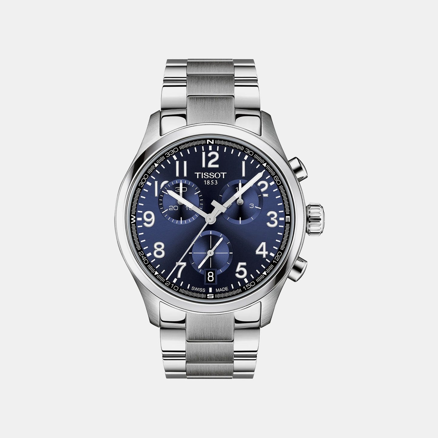 Men Quartz Blue Dial Chronograph Stainless Steel Watch T1164171104200