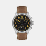 Sport Men Quartz Black Dial Chronograph Leather Watch T1164171605201