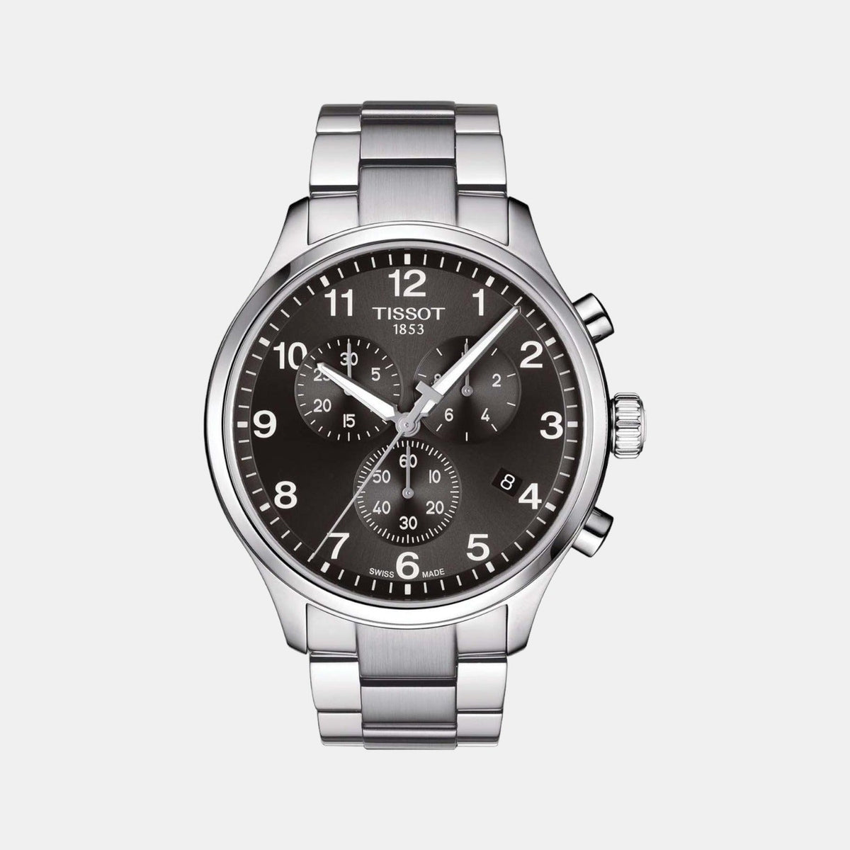 Tissot XL Men Quartz Black Dial Chronograph Stainless Steel Watch T1166171105701