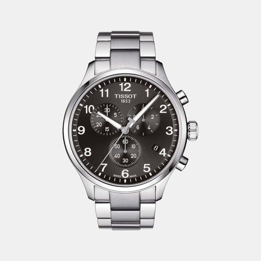 Tissot XL Men Quartz Black Dial Chronograph Stainless Steel Watch T1166171105701